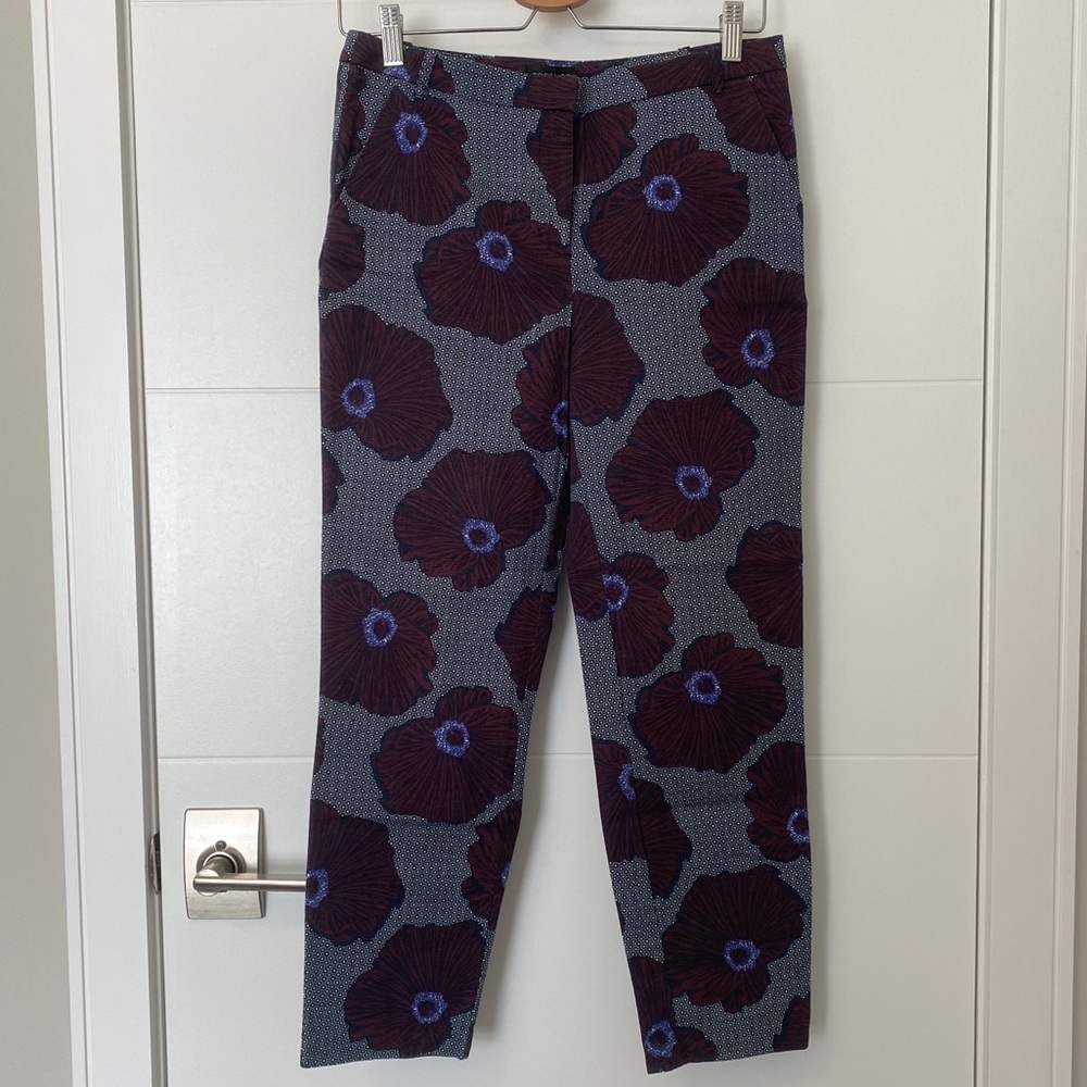 Topshop floral printed office pants
